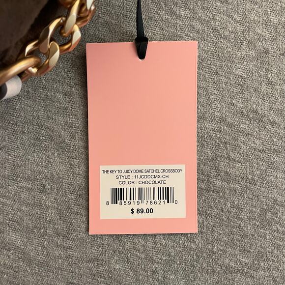 Juicy Couture The Key To Juicy Dome Satchel Crossbody Chocolate - Picture 3 of 8